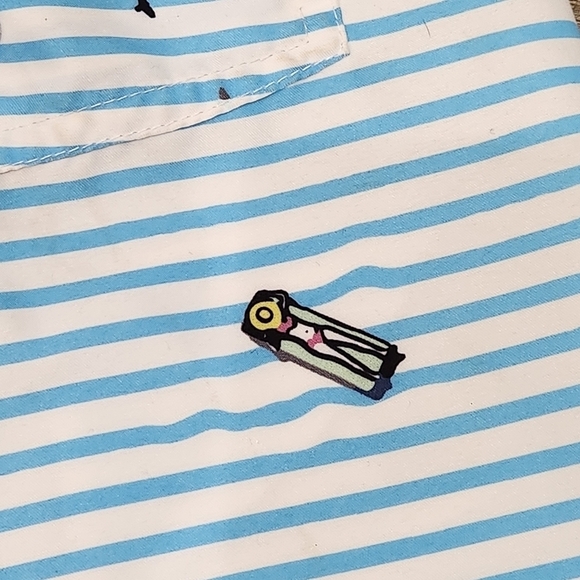 Boardies Men’s Swim Shorts Trunks Striped Blue White Size Medium - Picture 7 of 16